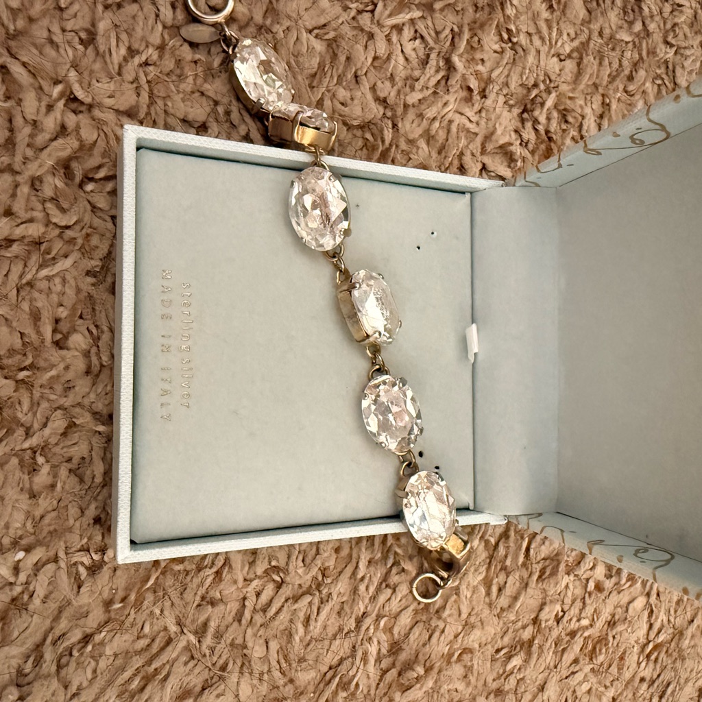 Catherine Popesco Gold And Clear Crystal Bracelet